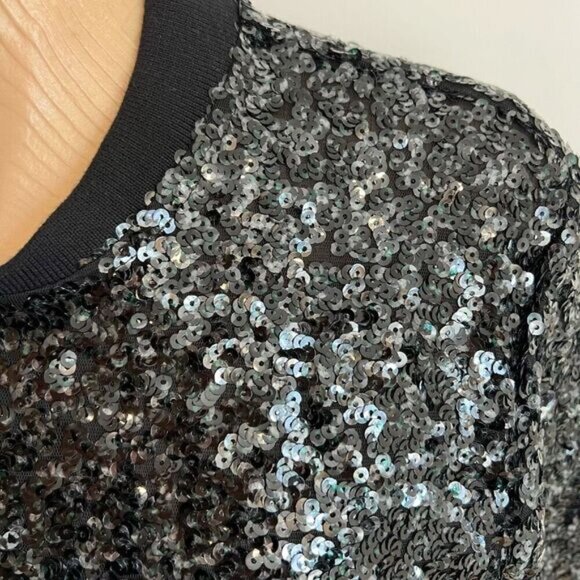 Gestuz Women’s XS Black Sequin Full Zip Party Jacket Coat Brand New NWT Holiday - Picture 14 of 16